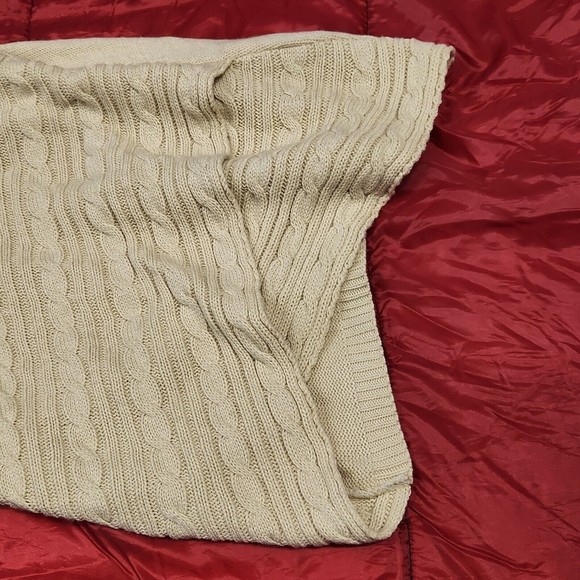 VENUS WOMENS Size Medium KNIT LONG SLEEVE BEIGE V-NECK HIGH LOW FRONT SWEATER - Picture 3 of 11